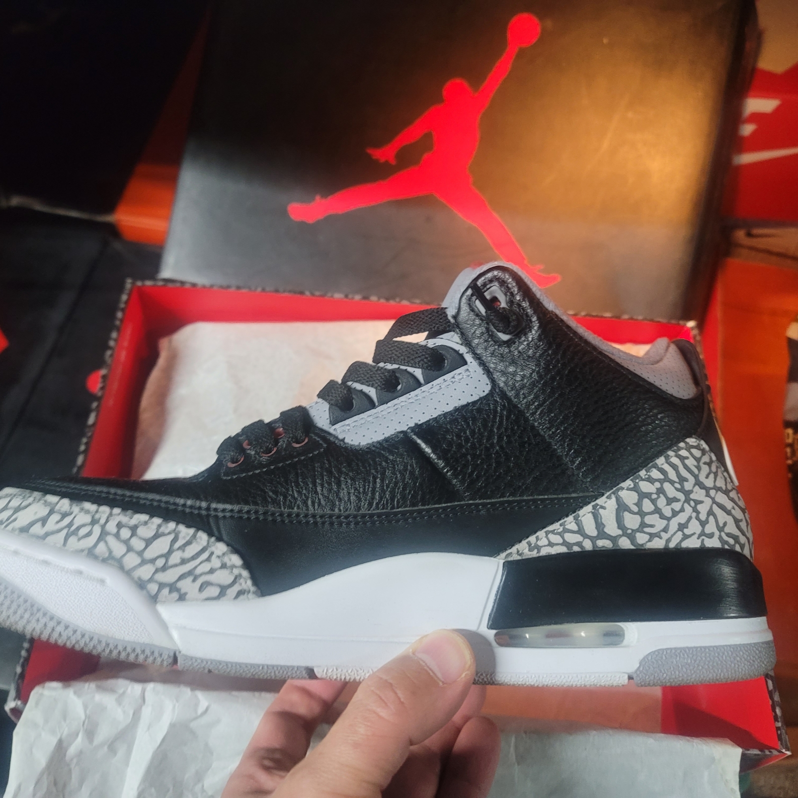 Jordan 3 Retro OG Black Cement 2018, (TD) Jordan 3 OG Black Cement 2018 착용 스타일 - 5