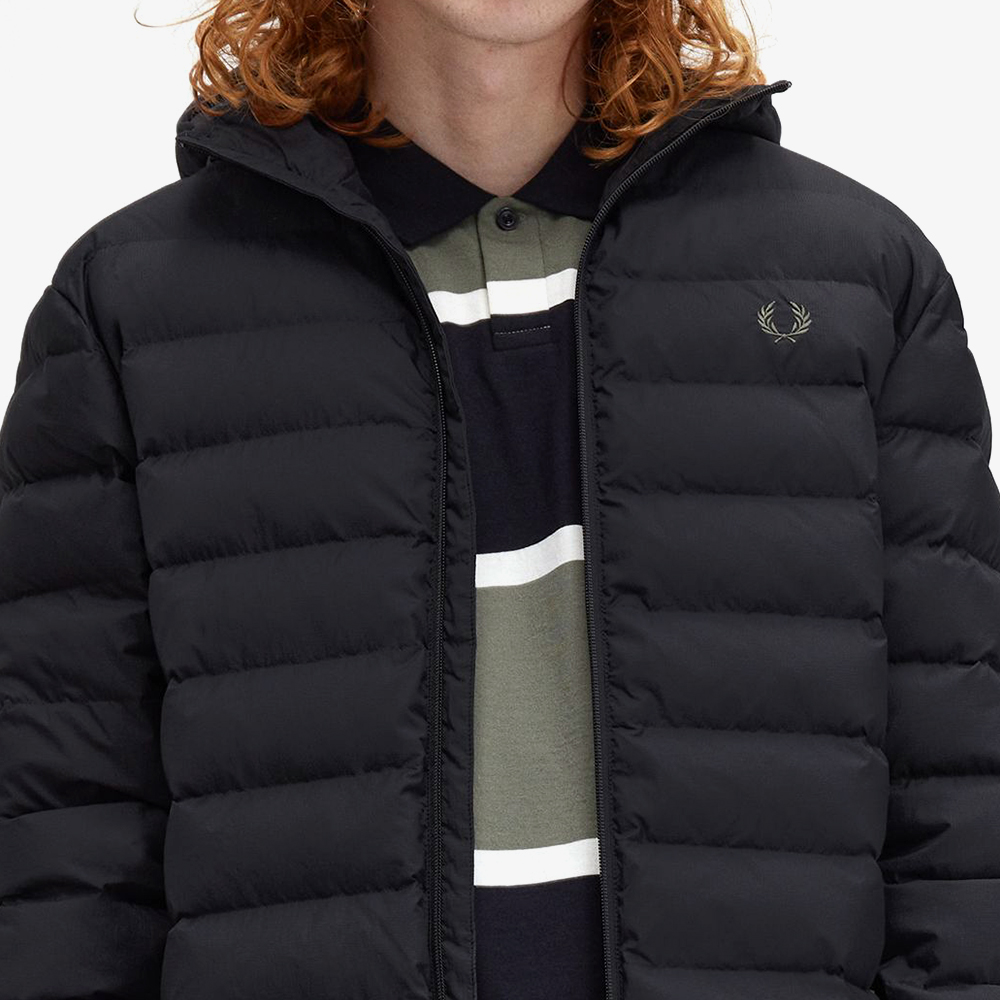 프레드페리 후디드 인슐레이트 자켓 블랙(Fred Perry Hooded Insulated Jacket Black) - 5