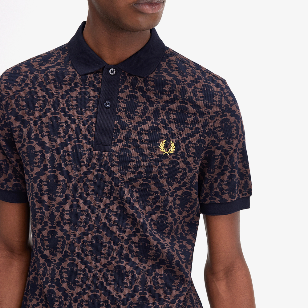프레드페리 리핏 프린트 폴로 셔츠 캐링턴로드브릭(Fred Perry Ink Blot Print Fred Perry Shirt Carrington Road Brick) - 4