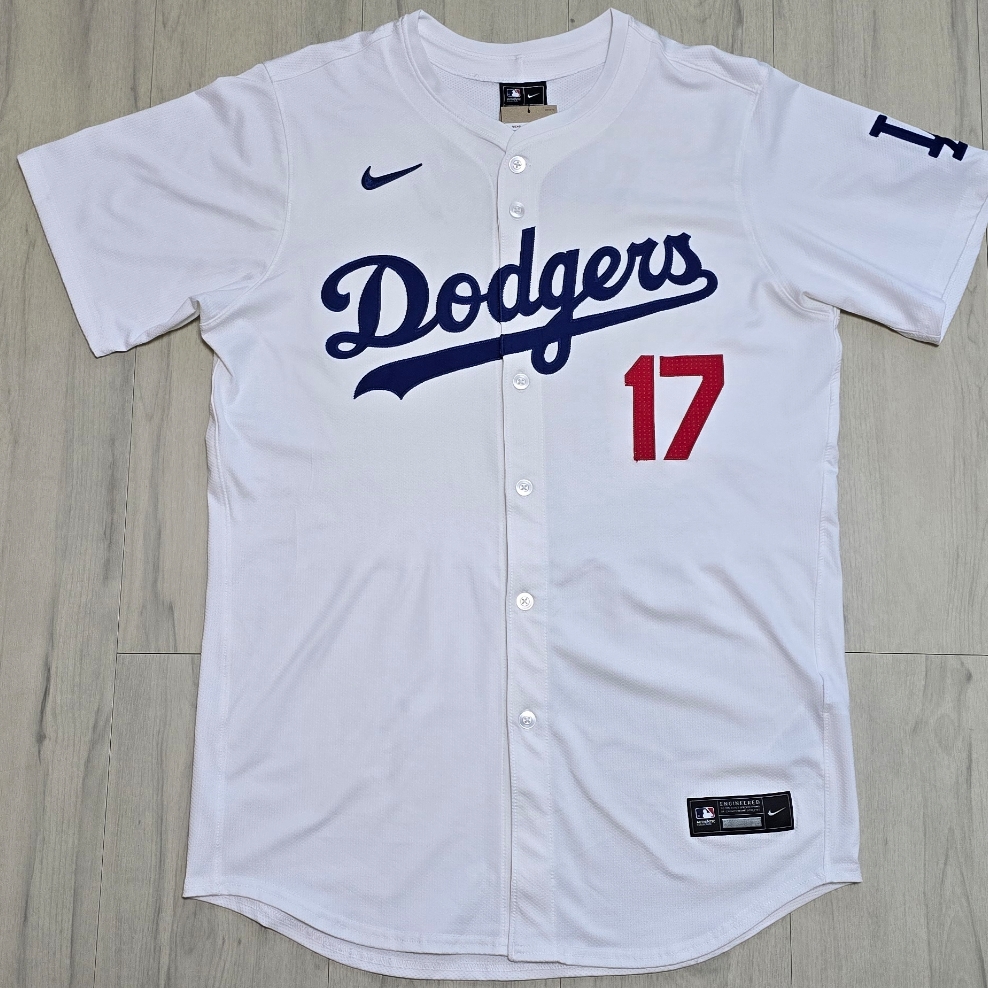 Nike MLB Los Angeles Dodgers Dri-Fit ADV Home Jersey White (Non Marking Ver.) 착용 스타일 - 1