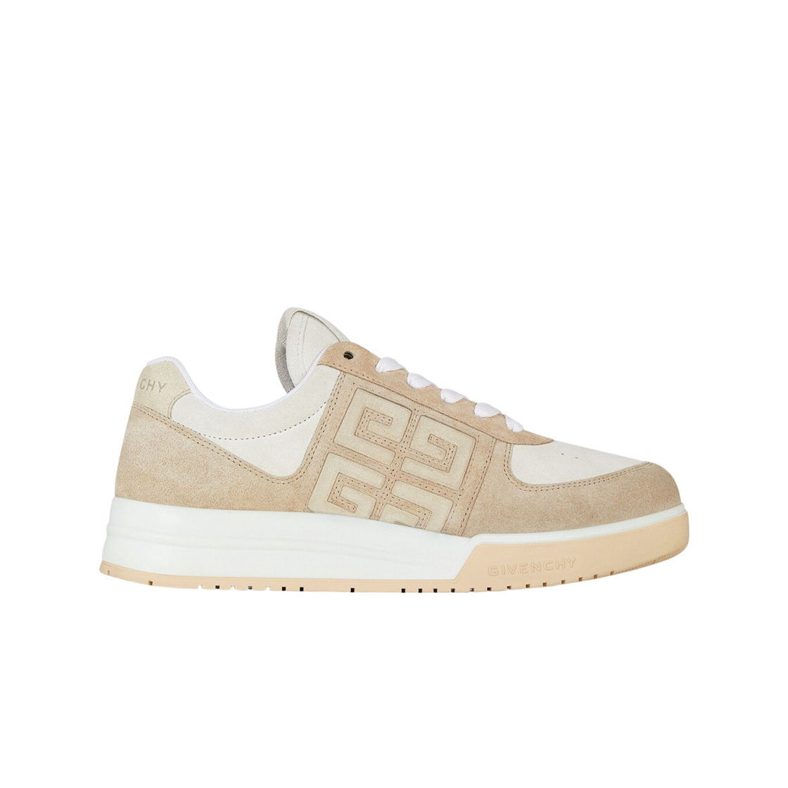 (W) 지방시 스웨이드 G4 스니커즈 베이지 화이트((W) Givenchy G4 Sneakers in Suede Beige White)