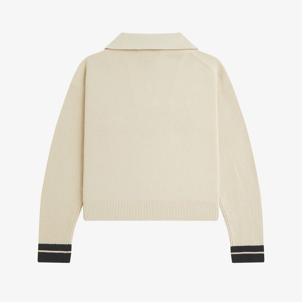 프레드페리 우먼 하프 집 니트 오트밀(Fred Perry Womens Half Zip Knit Oatmeal) - 6