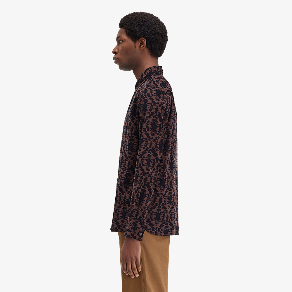 프레드페리 리핏 프린트 코듀로이 셔츠 캐링턴로드브릭(Fred Perry Repeat Print Corduroy Shirt Carrington Road Brick) - 3