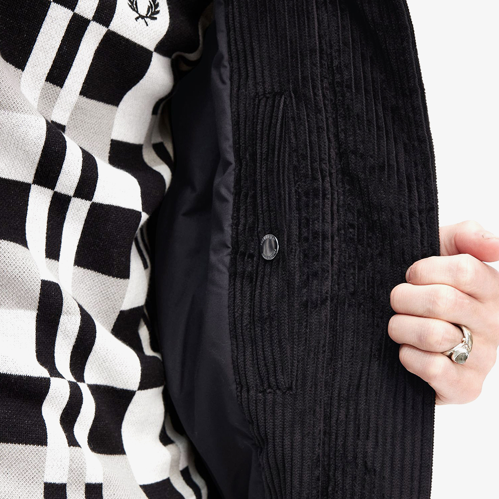 프레드페리 디테쳐블 칼라 코듀로이 봄버 자켓 블랙(Fred Perry Removable Collar Cord Bomber Jacket Black) - 5