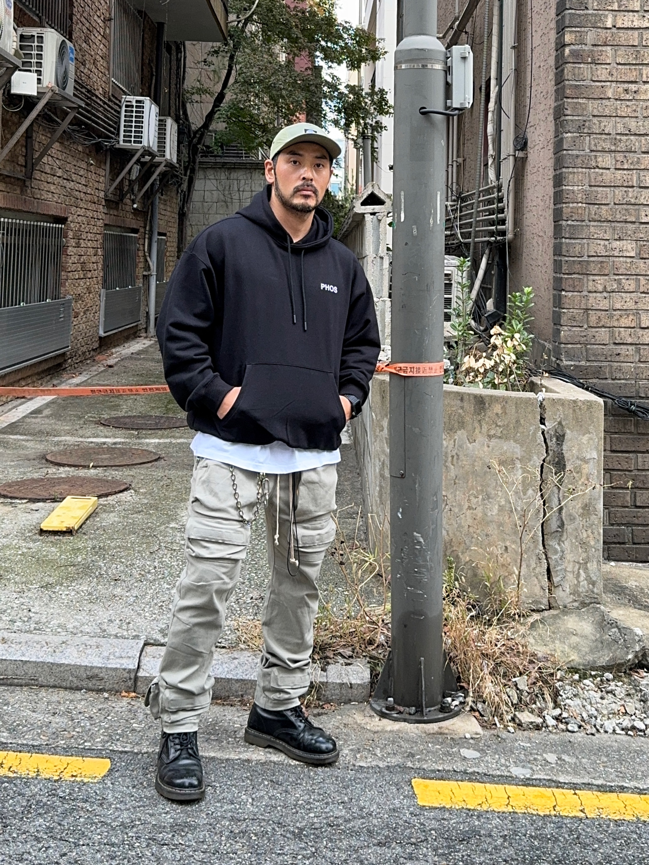 Grailz Flight Pocket Pants Ash Olive 착용 스타일 - 5
