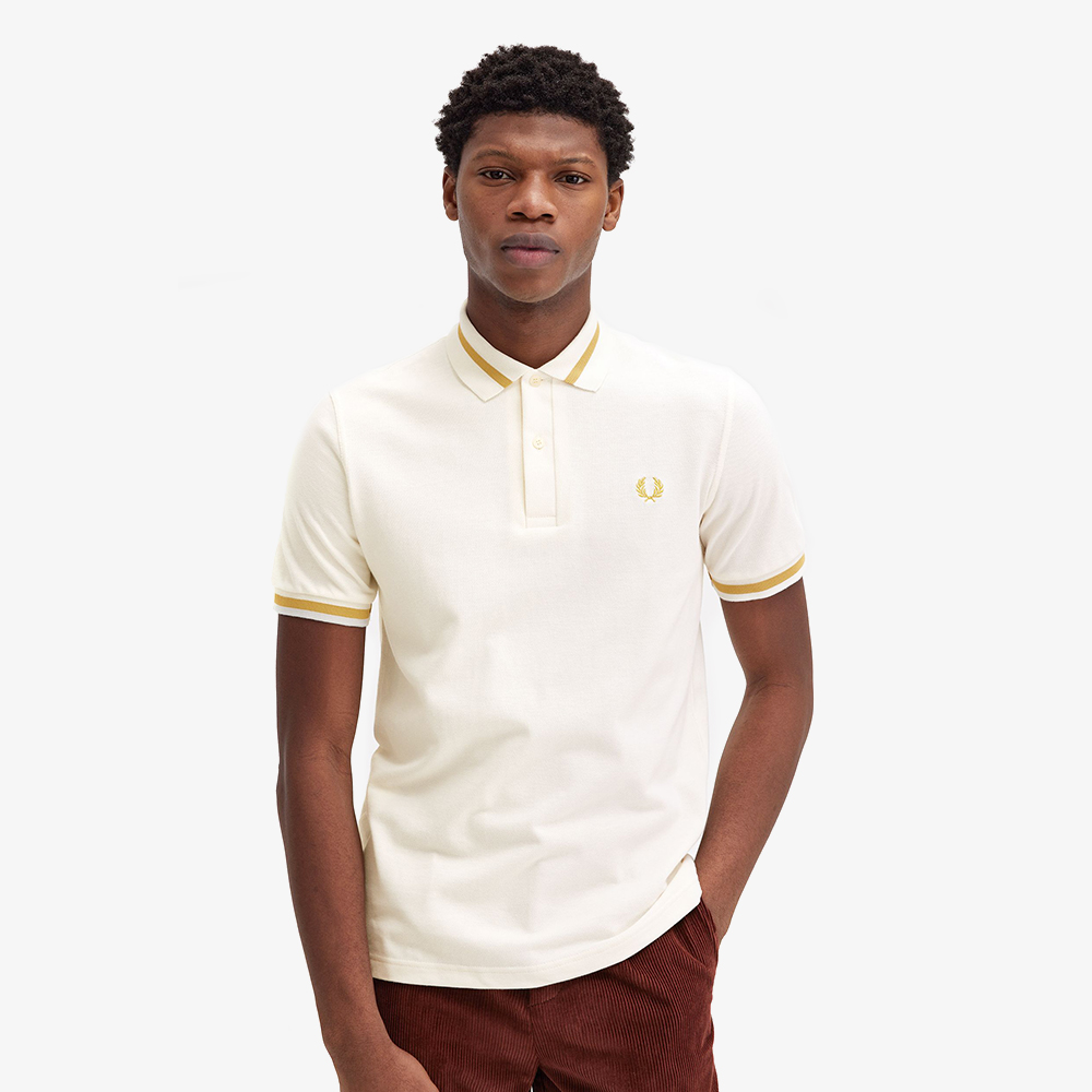 프레드페리 M2 싱글 팁 프레드페리 셔츠 에크루/허니콤(Fred Perry Single Tipped Fred Perry Shirt Ecru) - 4
