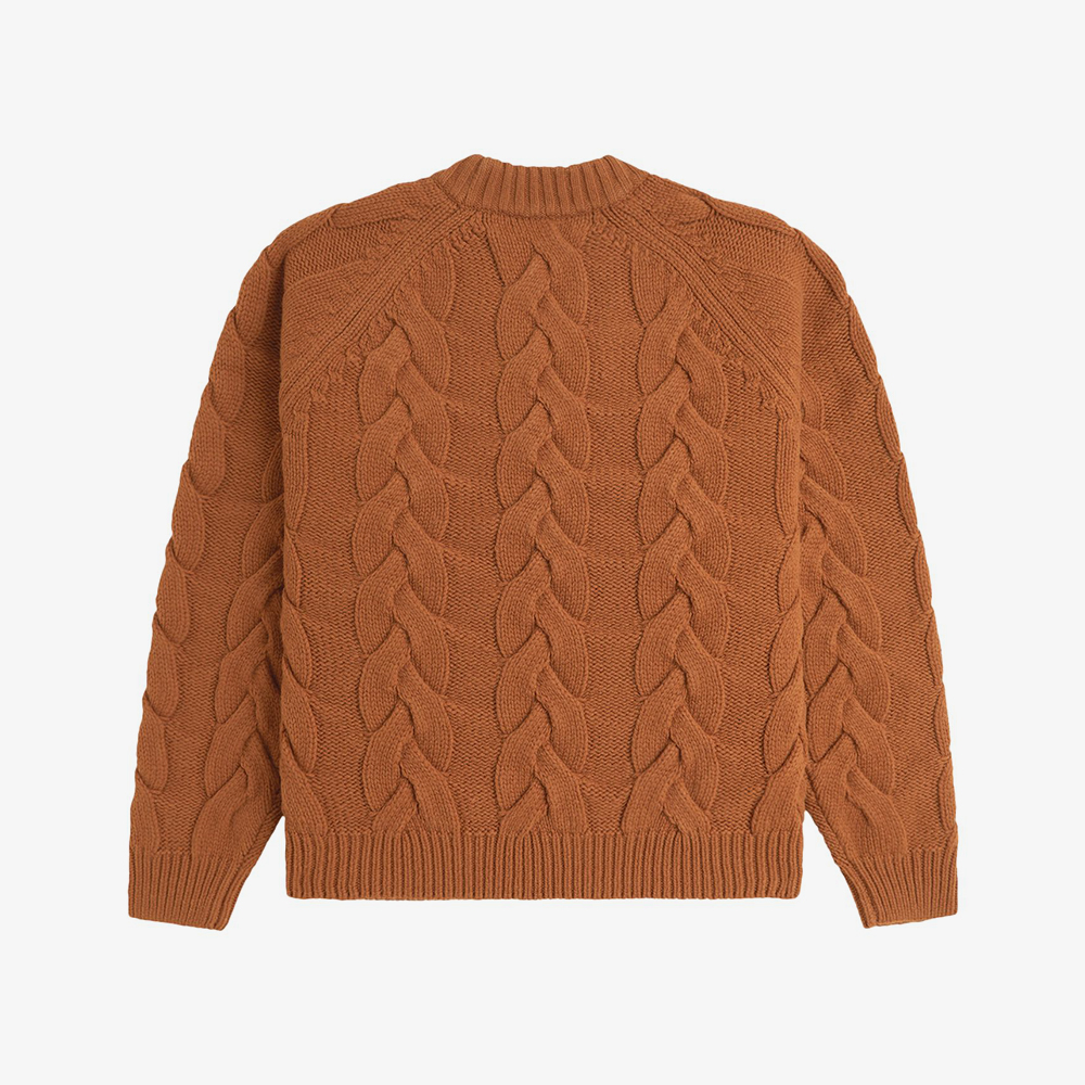 프레드페리 우먼 케이블 니트 모크넥 니트 마멀레이드(Fred Perry Womens Cable Knit Mock Neck Knit Marmalade) - 6