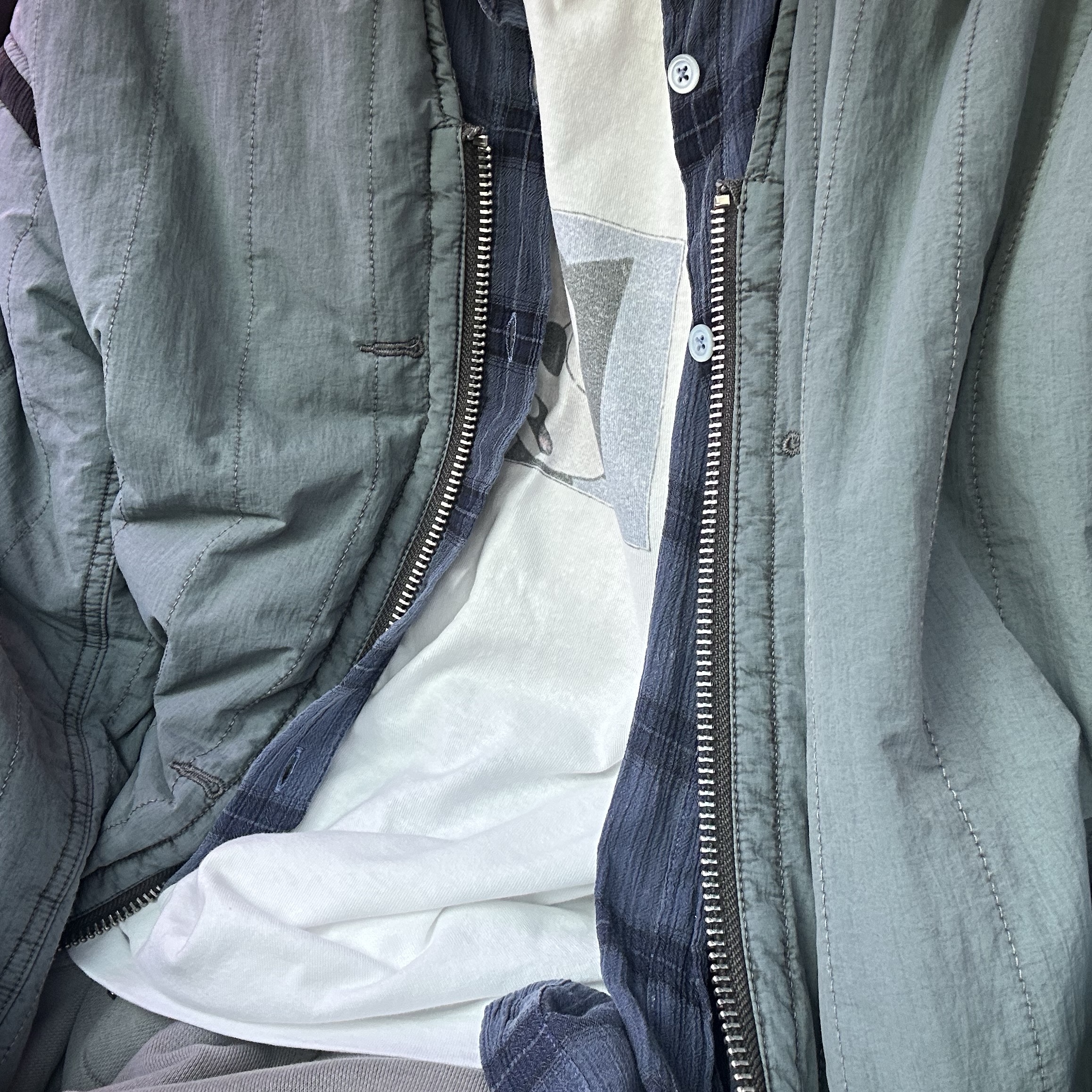 Polyteru 1011 Fatigue Sweatpants 1.2v Dirty Gray 착용 스타일 - 1