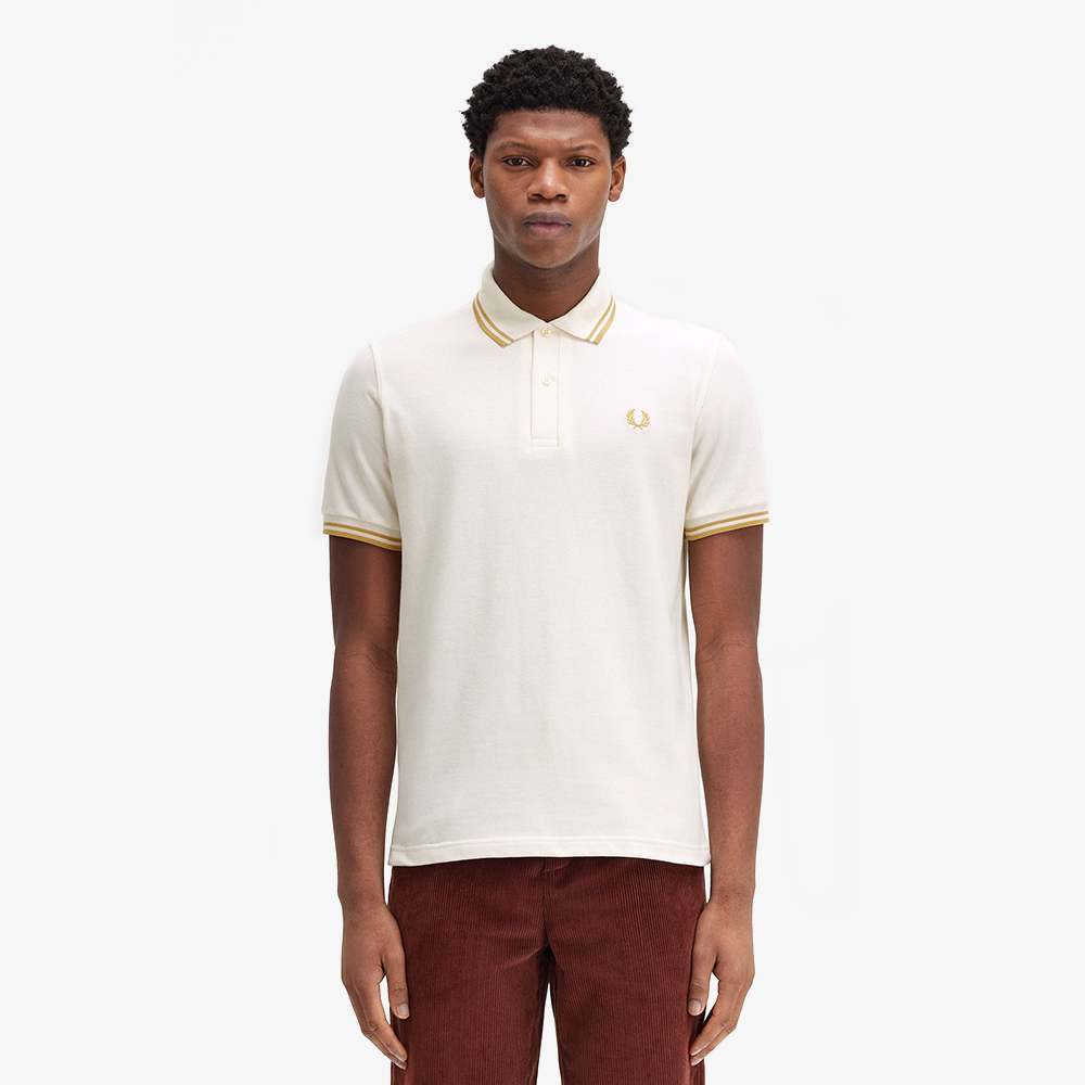 프레드페리 M12 트윈 팁 프레드페리 셔츠 에크루/허니콤(Fred Perry The Original Twin Tipped Fred Perry Shirt Ecru) - 2