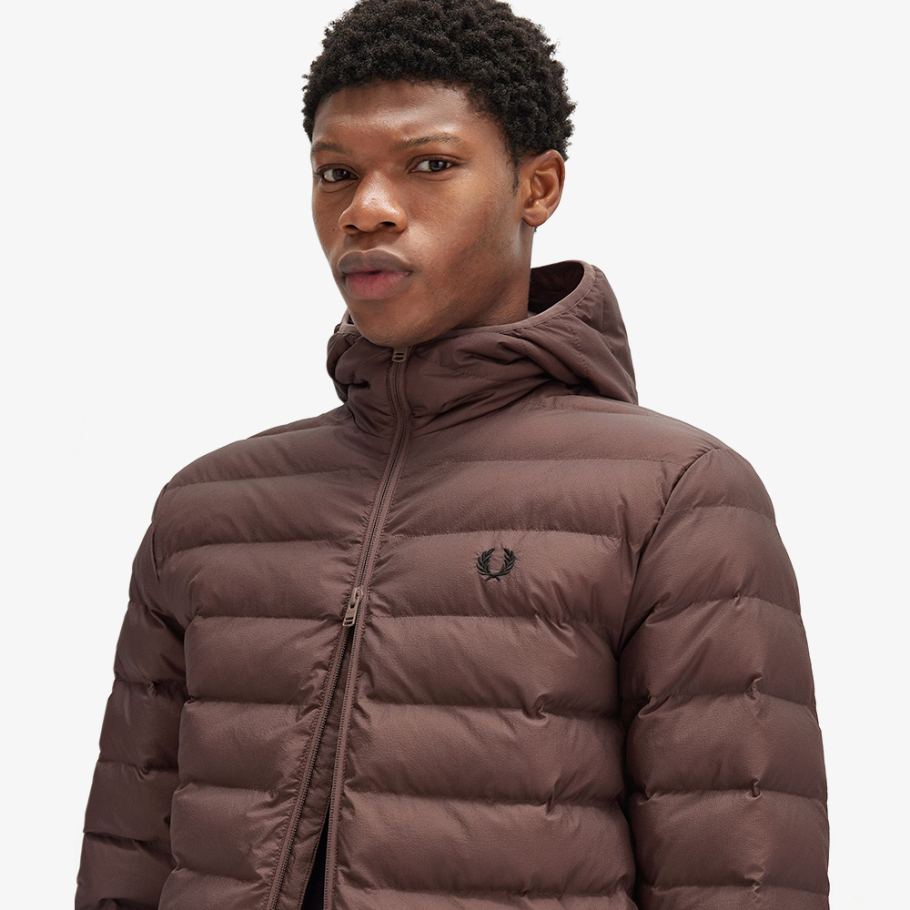 프레드페리 후디드 인슐레이트 자켓 캐링턴로드브릭(Fred Perry Hooded Insulated Jacket Carrington Road Brick) - 4