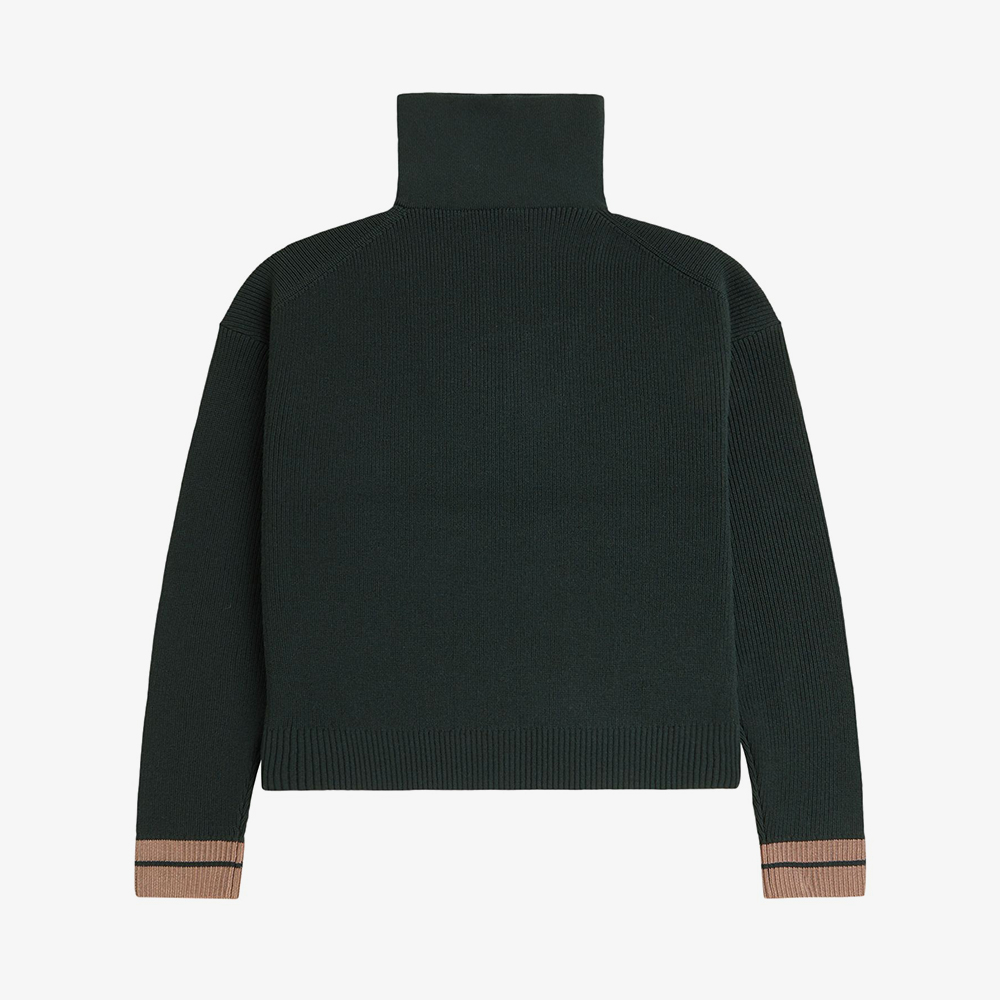 프레드페리 우먼 하프 집 니트 나이트그린(Fred Perry Womens Half Zip Knit Night Green) - 6