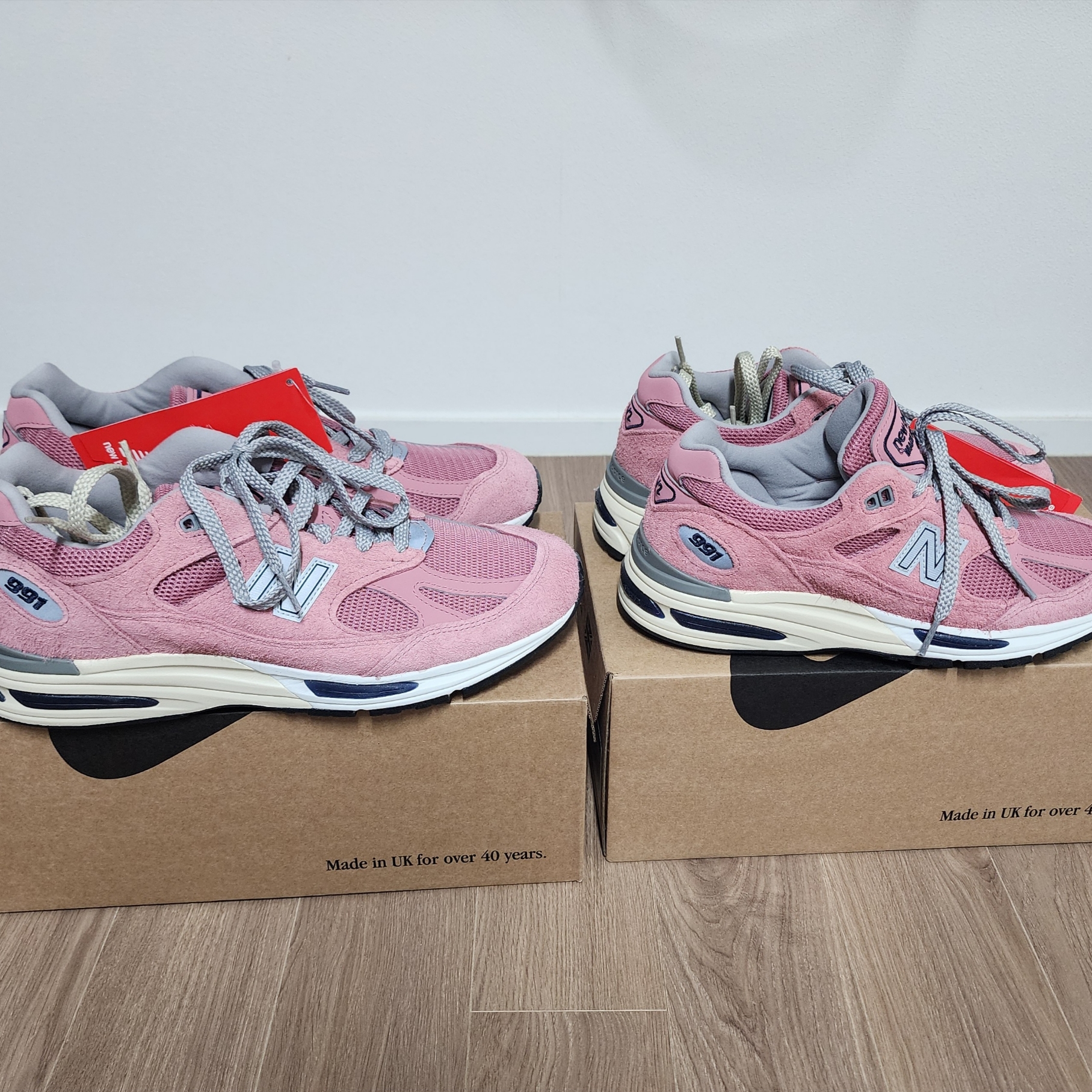 New Balance 991v2 Made in UK Brandied Apricot 착용 스타일 - 2