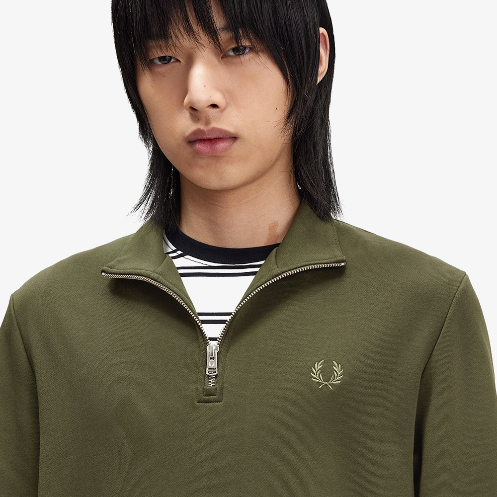 프레드페리 하프집 스웻셔츠 헌팅그린(Fred Perry Half Zip Sweatshirt Hunting Green) - 4