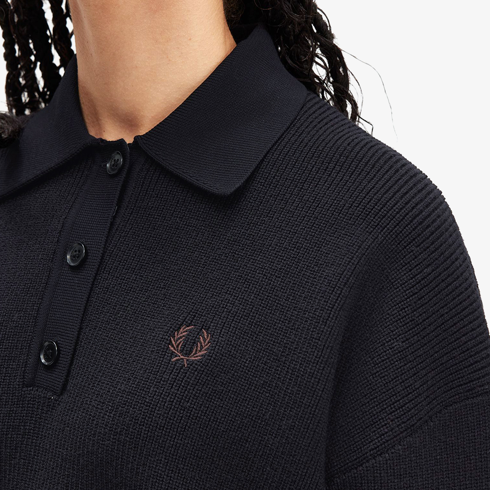 프레드페리 우먼 니트 셔츠 블랙(Fred Perry Womens Knitted Shirt Black) - 4