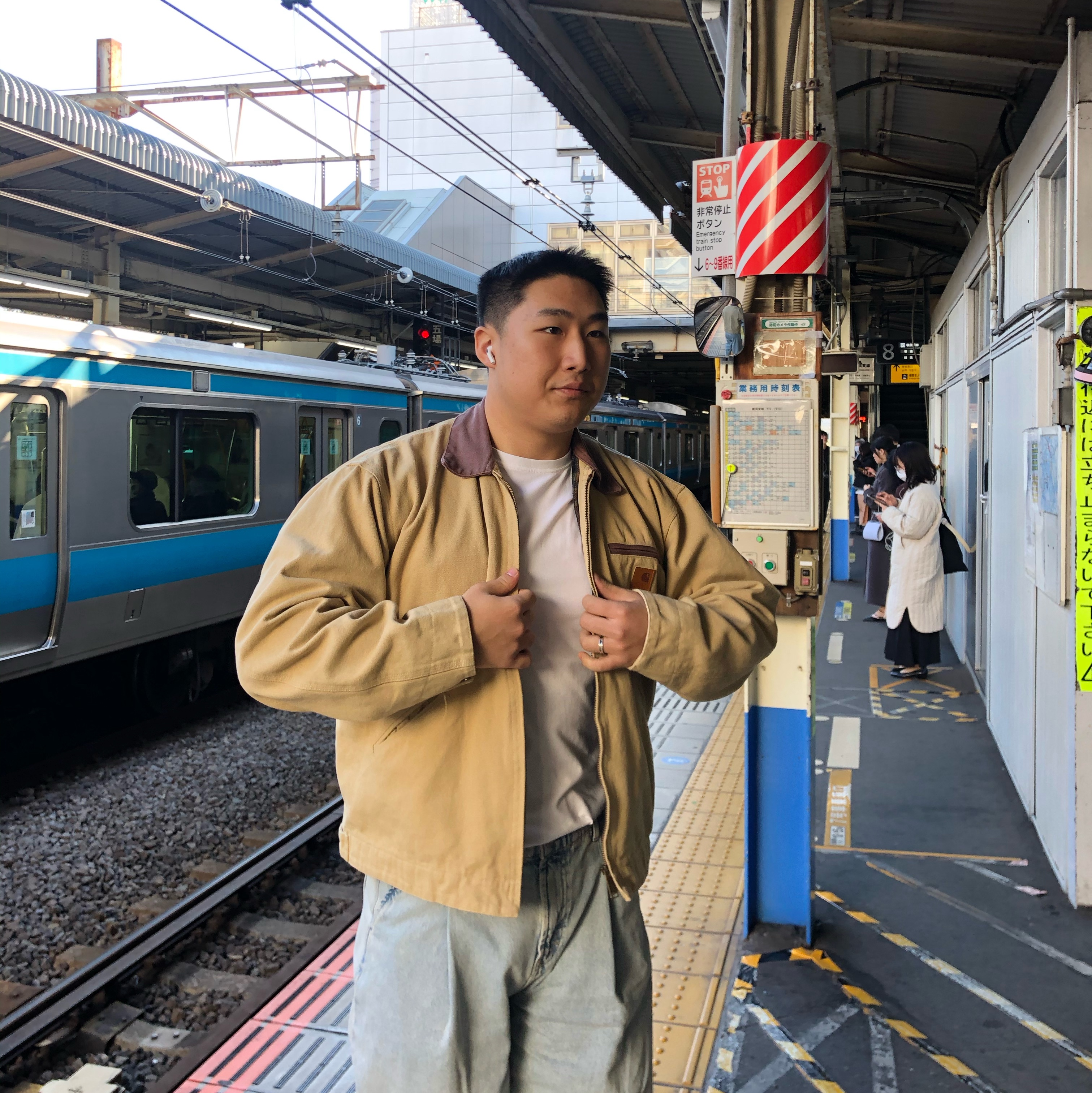 Carhartt WIP Organic Cotton Dearborn Canvas OG Detroit Jacket Dusty Hamilton Brown Aged Canvas - Winter 착용 스타일 - 1