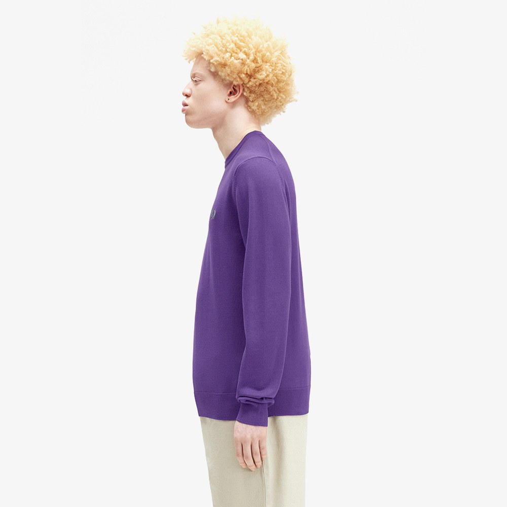프레드페리 클래식 크루넥 메리노울 니트 에머시스트(Fred Perry Classic Crew Neck Knit Amethyst) - 3