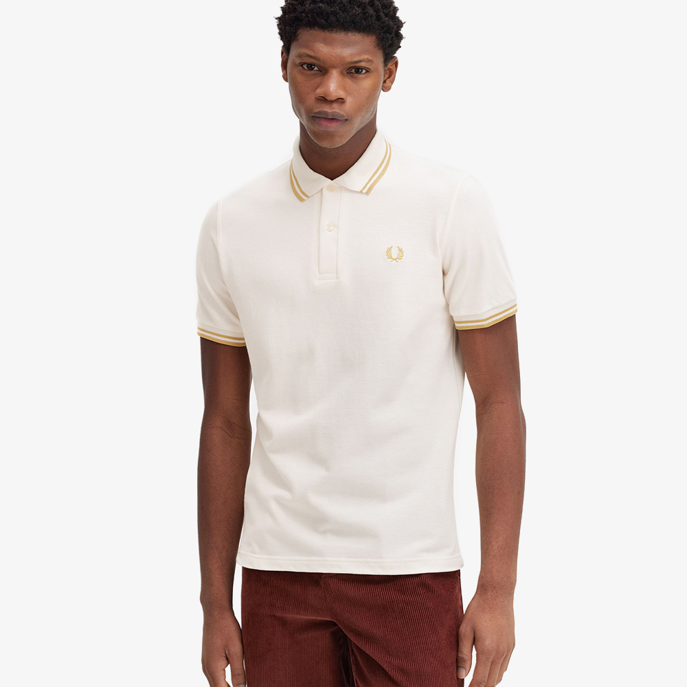 프레드페리 M12 트윈 팁 프레드페리 셔츠 에크루/허니콤(Fred Perry The Original Twin Tipped Fred Perry Shirt Ecru) - 4