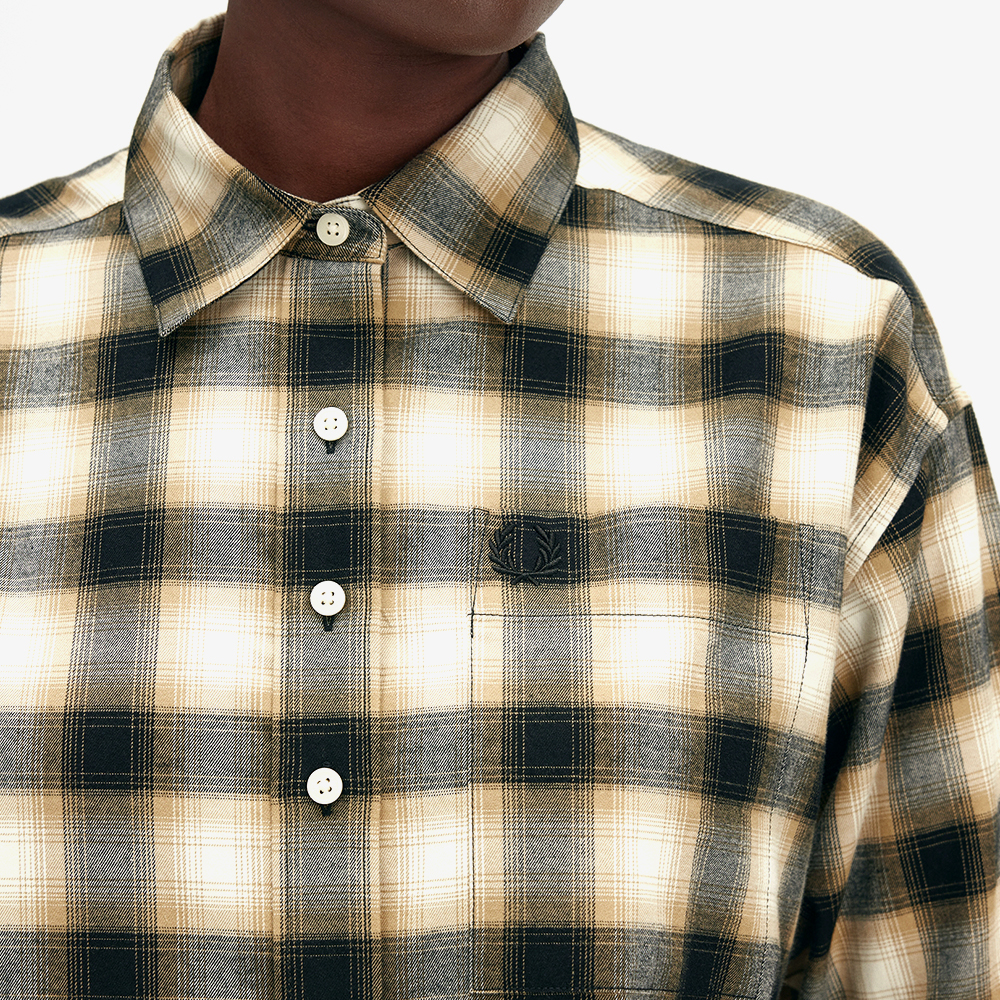 프레드페리 브러쉬드 체크셔츠 에크루(Fred Perry Brushed Check Shirt Ecru) - 5