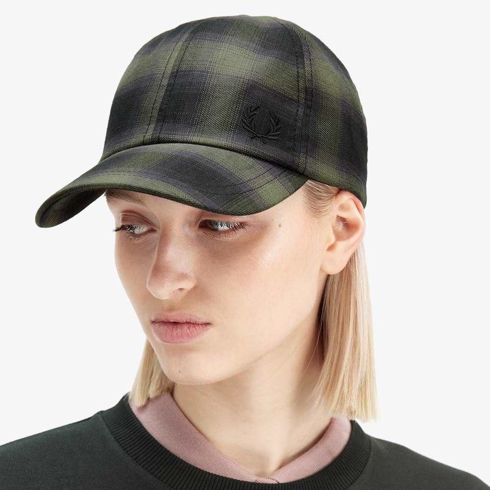 프레드페리 블러 체크 캡 로렐리스그린(Fred Perry Blurred Check Cap Laurel Wreath Green) - 3