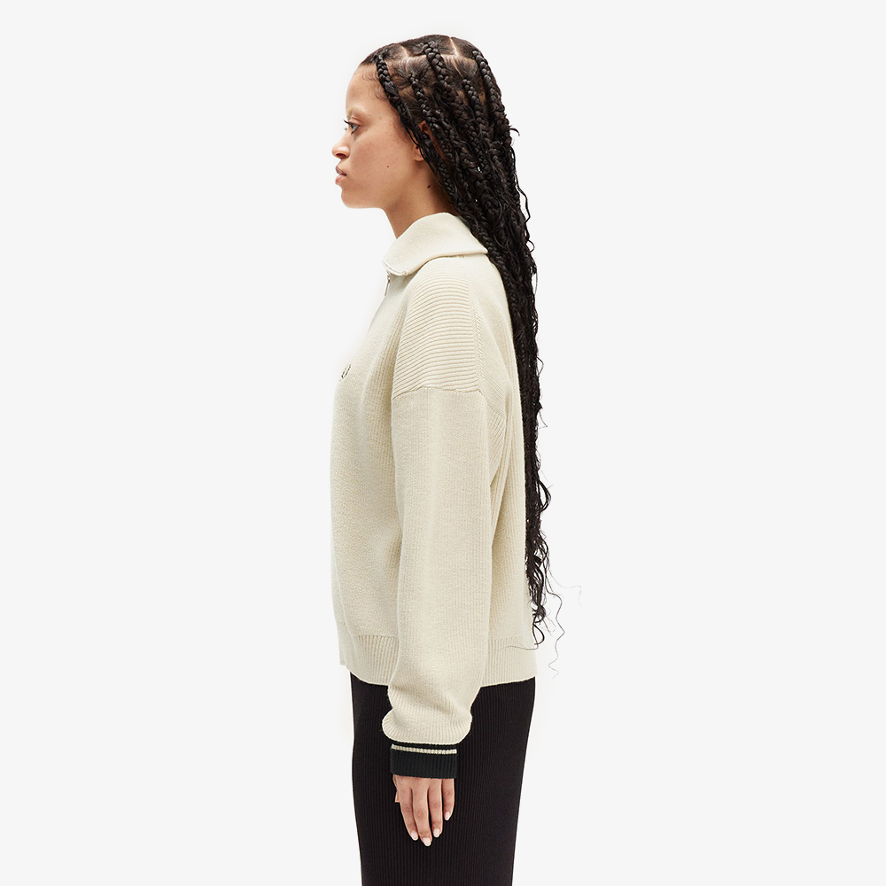 프레드페리 우먼 하프 집 니트 오트밀(Fred Perry Womens Half Zip Knit Oatmeal) - 3