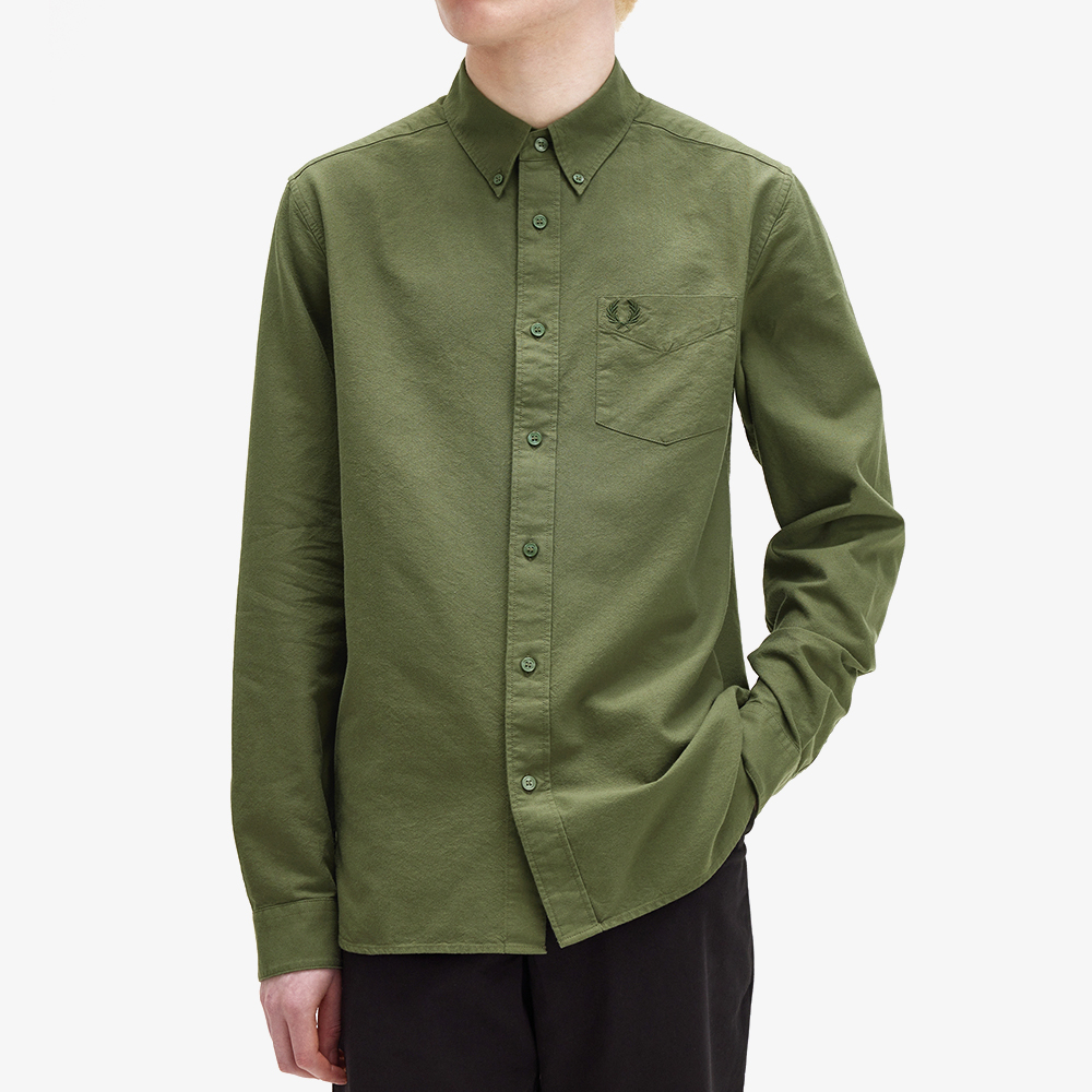 프레드페리 롱 슬리브 옥스포드 셔츠 로렐리스그린(Fred Perry Long Sleeve Oxford Shirt Laurel Wreath Green) - 4