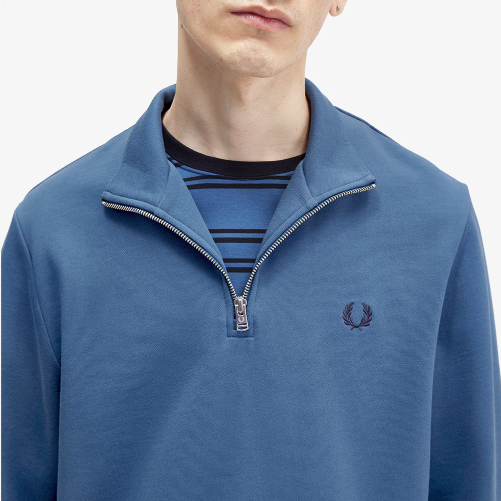 프레드페리 하프집 스웻셔츠 미드나잇블루(Fred Perry Half Zip Sweatshirt Midnight Blue/Ultra Violet/Navy) - 3