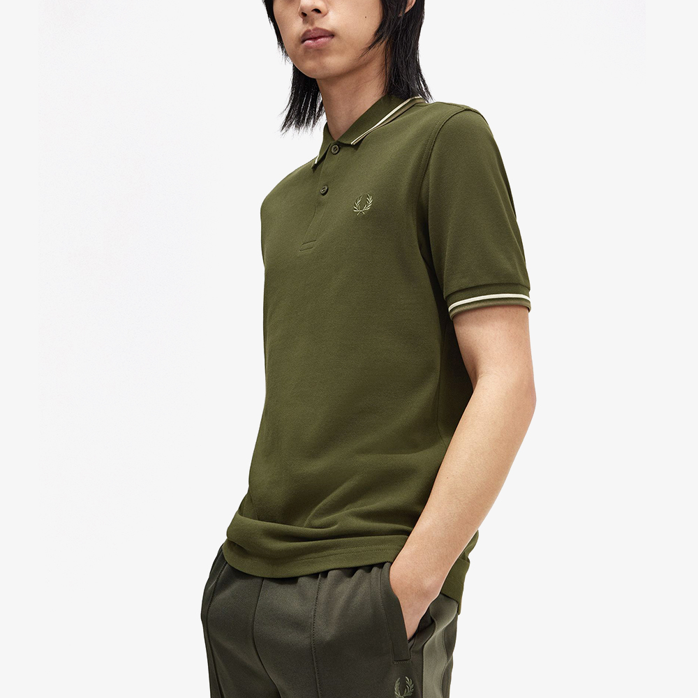 프레드페리 트윈 팁 프레드페리 셔츠 헌팅그린/라이트오이스터/로렐리스그린(Fred Perry Twin Tipped Fred Perry Shirt Hunting Green) - 4