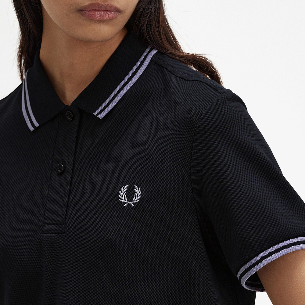 프레드페리 우먼 트윈 팁 프레드페리 셔츠 네이비/바이올렛(Fred Perry Womens Twin Tipped Fred Perry Shirt Navy) - 4