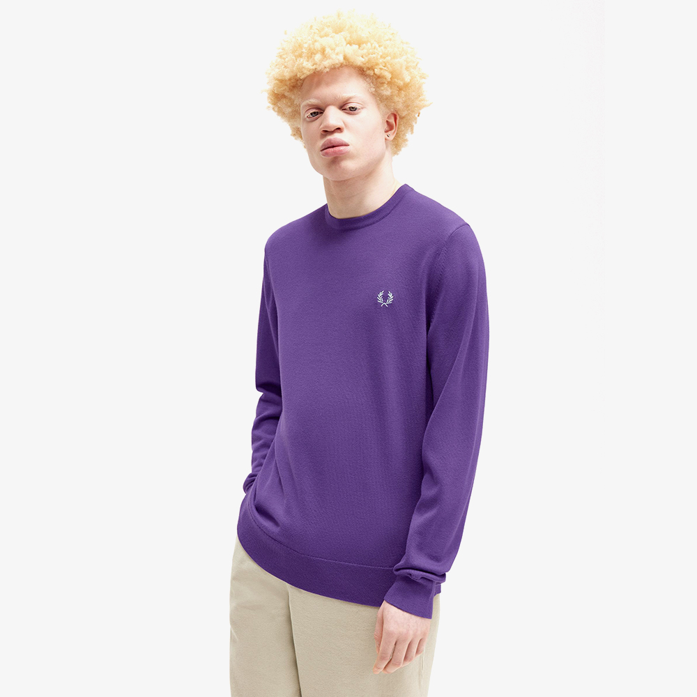 프레드페리 클래식 크루넥 메리노울 니트 에머시스트(Fred Perry Classic Crew Neck Knit Amethyst) - 4