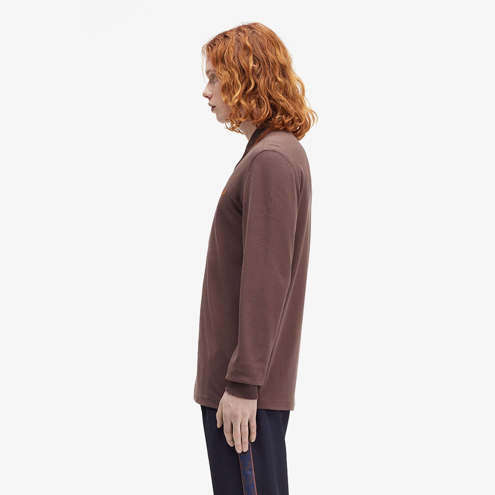 프레드페리 롱 슬리브 트윈 팁 프레드페리 셔츠 캐링턴로드브릭/넛플레이크(Fred Perry Long Sleeve Twin Tipped Fred Perry Shirt Carrington Road Brick) - 3