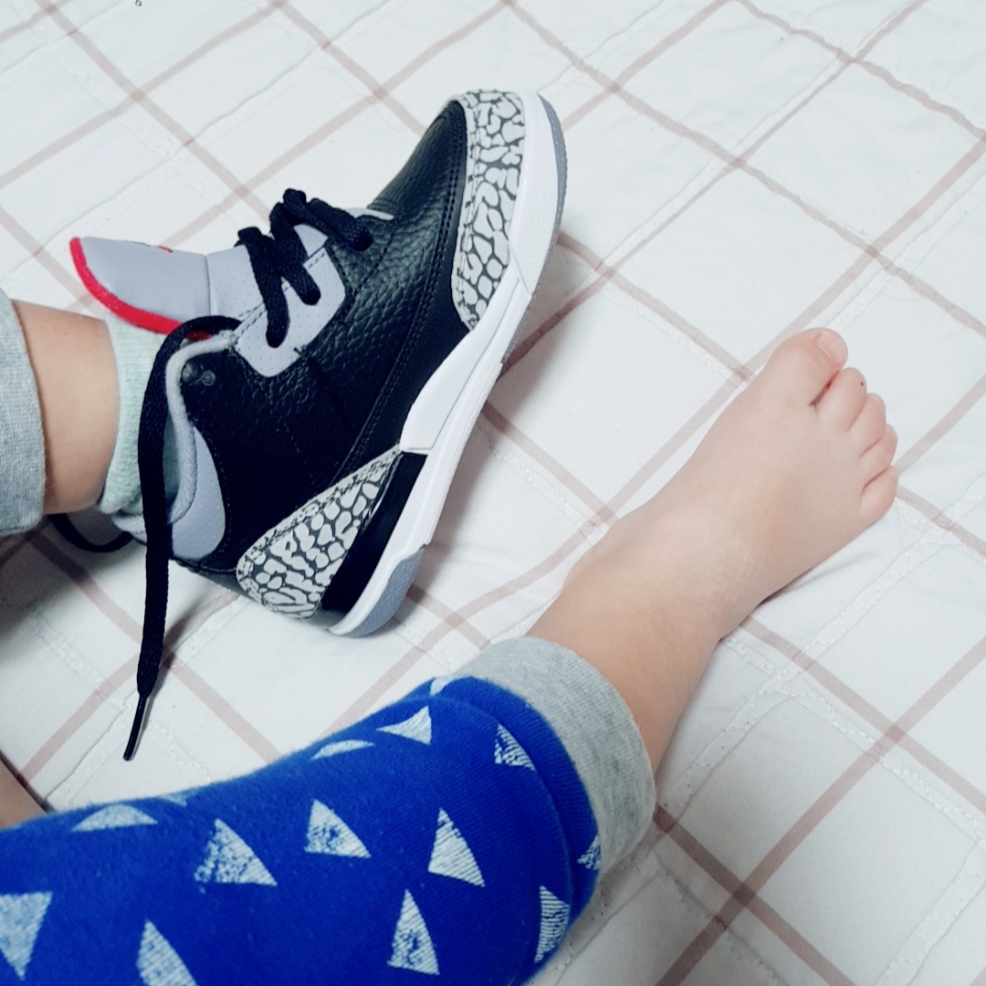 Jordan 3 Retro OG Black Cement 2018, (TD) Jordan 3 OG Black Cement 2018 착용 스타일 - 3