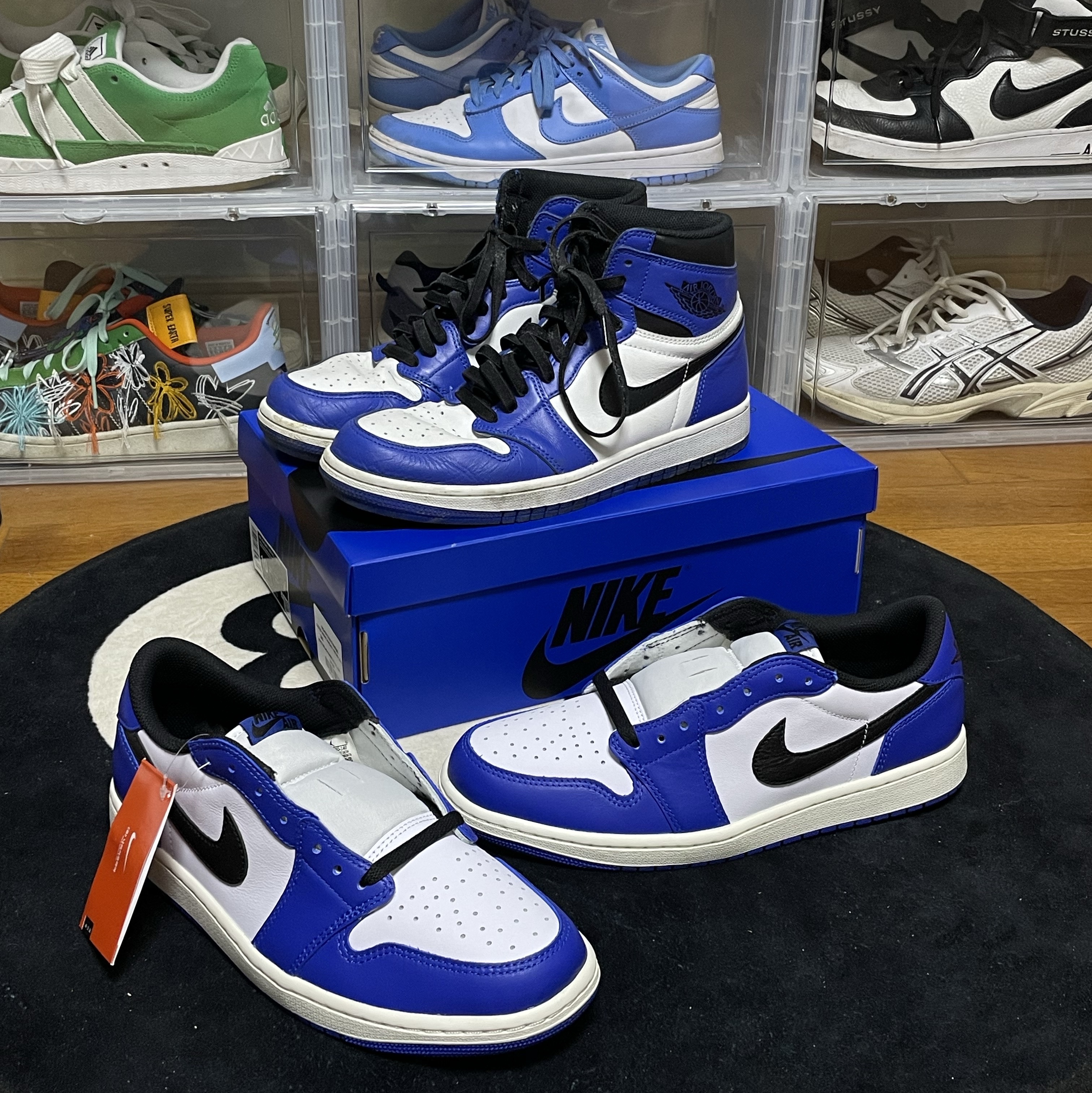Jordan 1 Retro Low OG Game Royal, Jordan 1 Retro High Game Royal 착용 스타일 - 1