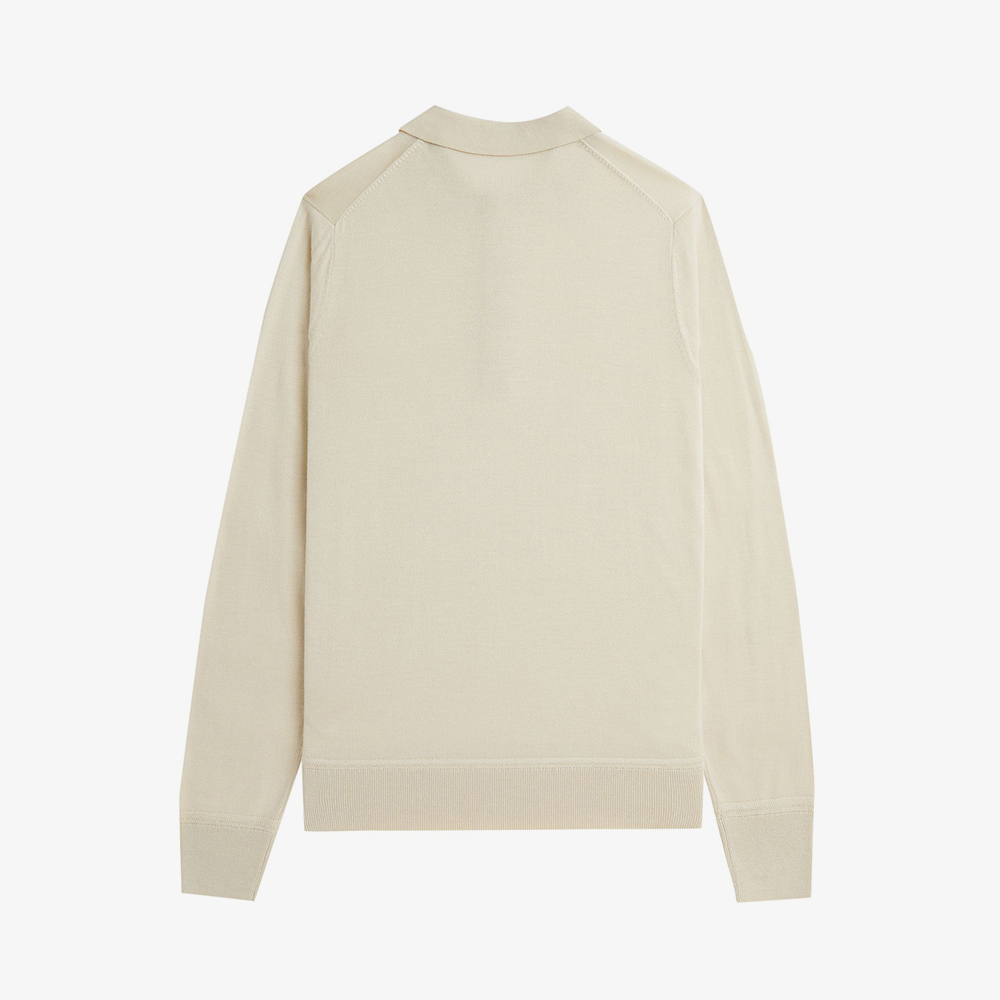 프레드페리 파인 니트 롱 슬리브 셔츠 오트밀(Fred Perry Fine Knit Long Sleeve Shirt Oatmeal) - 6