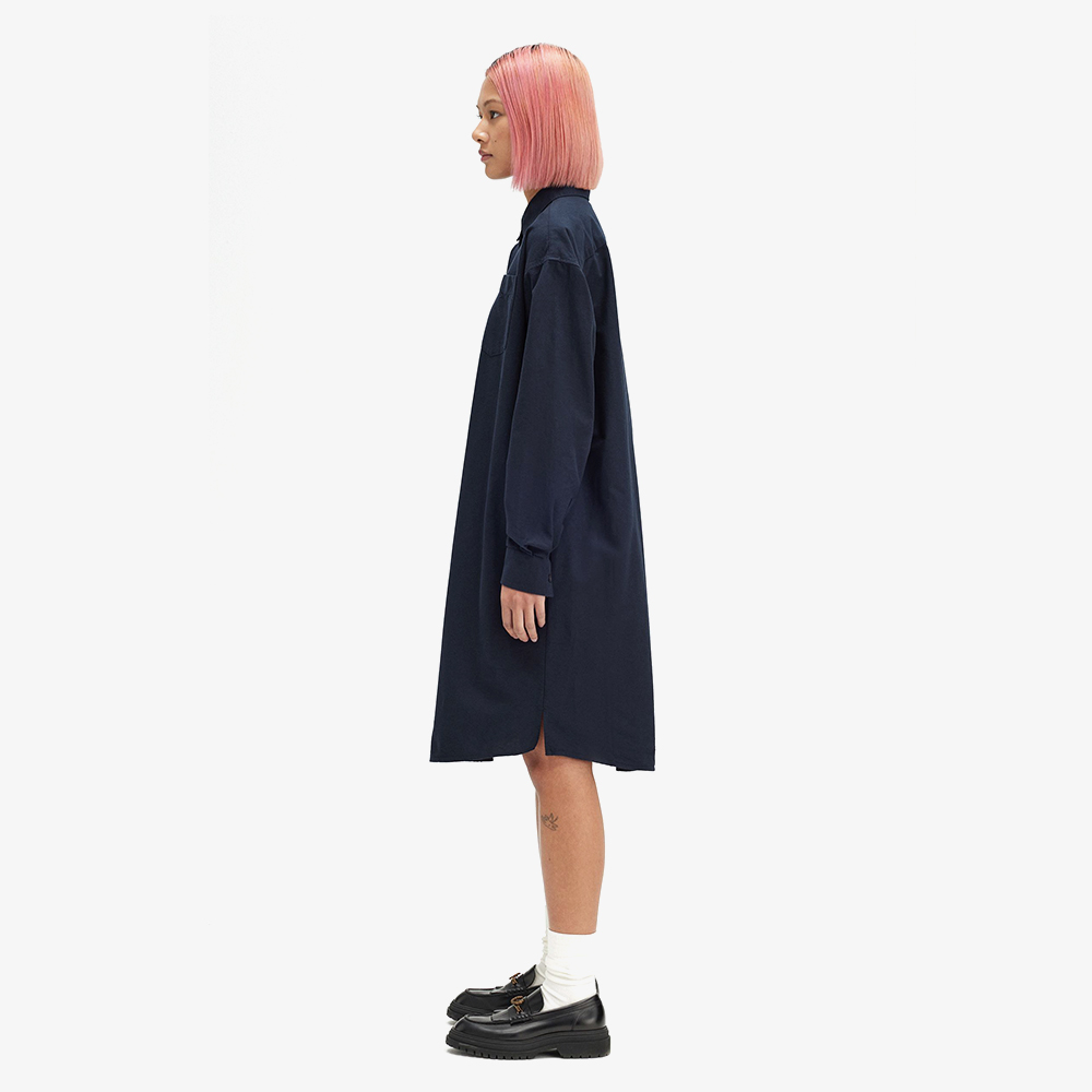 프레드페리 우먼 버튼 스루 셔츠 드레스 네이비(Fred Perry Womens Button Through Shirt Dress Navy) - 3