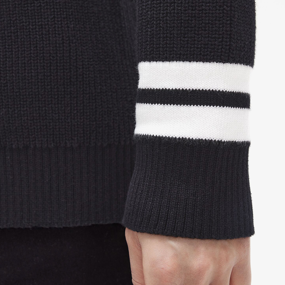 프레드페리 스트라이프 트림 브이넥 니트 블랙(Fred Perry Striped Trim V Neck Knit Black) - 5