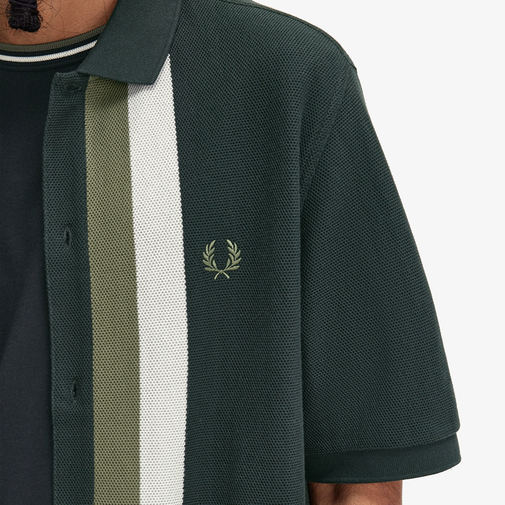 프레드페리 패널 버튼 스루 폴로 셔츠 나이트그린(Fred Perry Panelled Button Through Polo Shirt Night Green) - 5