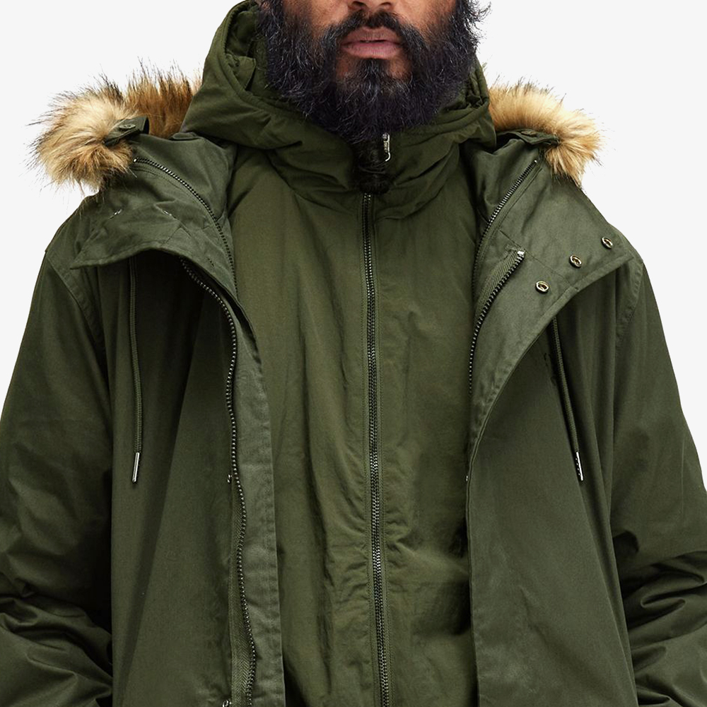 프레드페리 집 인 라이너 파카 헌팅그린(Fred Perry Zip-In Liner Parka Hunting Green) - 5