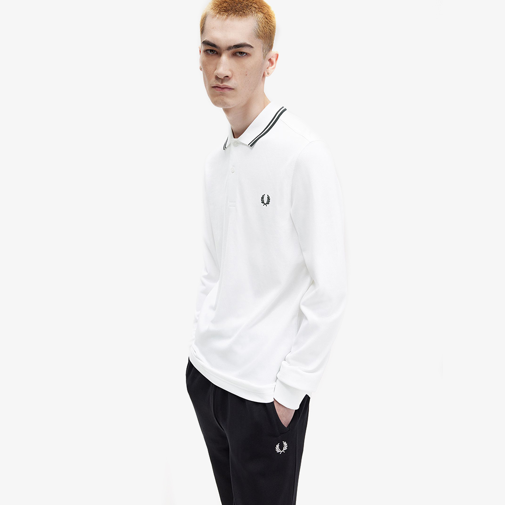 프레드페리 롱 슬리브 트윈 팁 프레드페리 셔츠 화이트(Fred Perry Long Sleeve Twin Tipped Fred Perry Shirt White) - 4