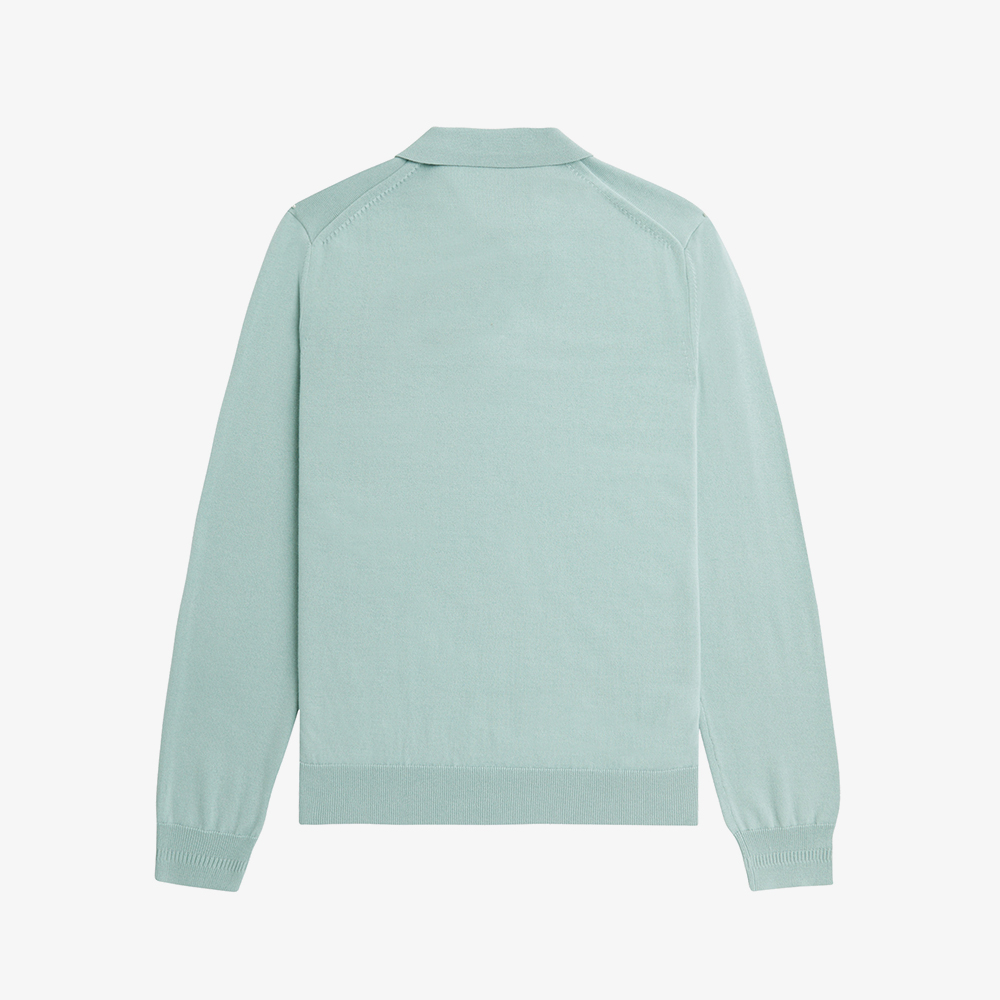 프레드페리 롱 슬리브 클래식 니트 셔츠 실버블루(Fred Perry Classic Knitted Long Sleeve Shirt Silver Blue) - 6