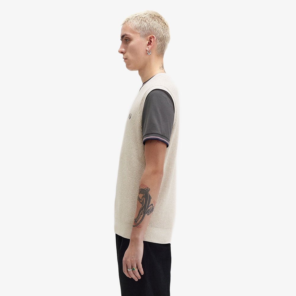프레드페리 와플 스티치 베스트 포리지(Fred Perry Waffle Stitch Vest Porridge Marl) - 3