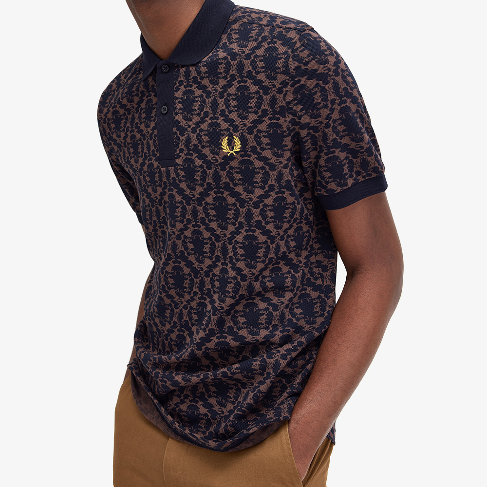 프레드페리 리핏 프린트 폴로 셔츠 캐링턴로드브릭(Fred Perry Ink Blot Print Fred Perry Shirt Carrington Road Brick) - 5