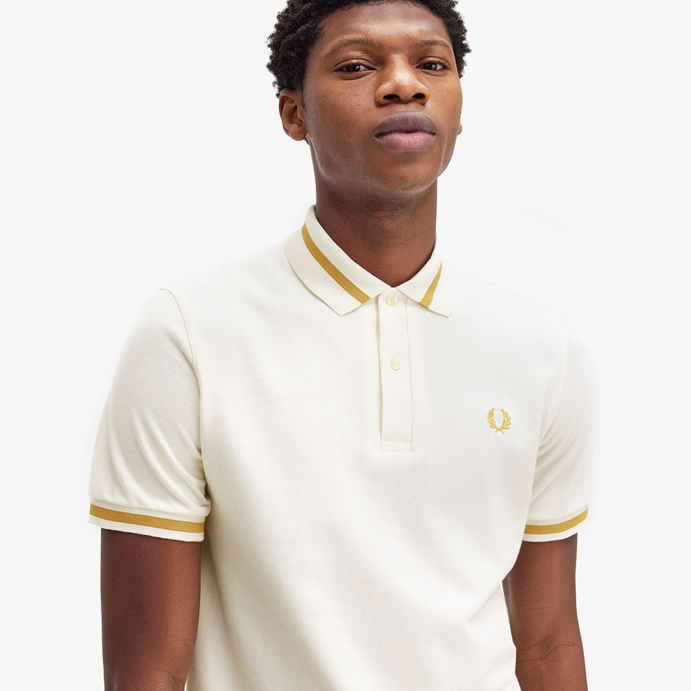 프레드페리 M2 싱글 팁 프레드페리 셔츠 에크루/허니콤(Fred Perry Single Tipped Fred Perry Shirt Ecru) - 5
