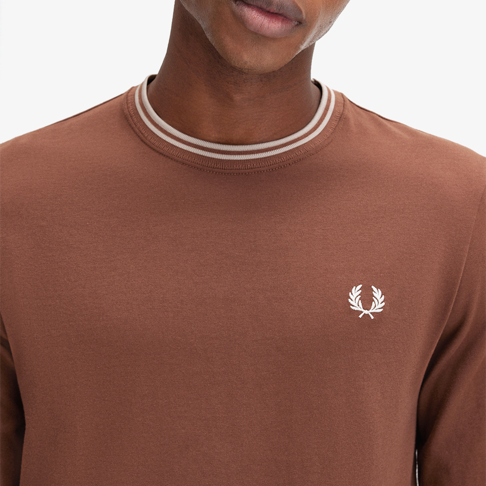 프레드페리 롱 슬리브 트윈 팁 티셔츠 위스키브라운(Fred Perry Twin Tipped Long Sleeve T-Shirt Whisky Brown) - 5