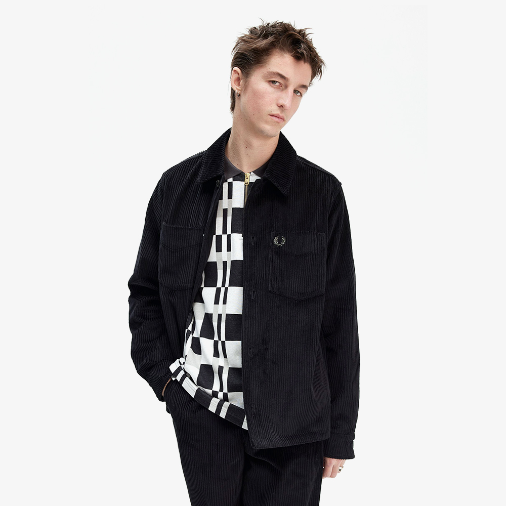 프레드페리 코듀로이 오버셔츠 블랙(Fred Perry Corduroy Overshirt Black) - 4