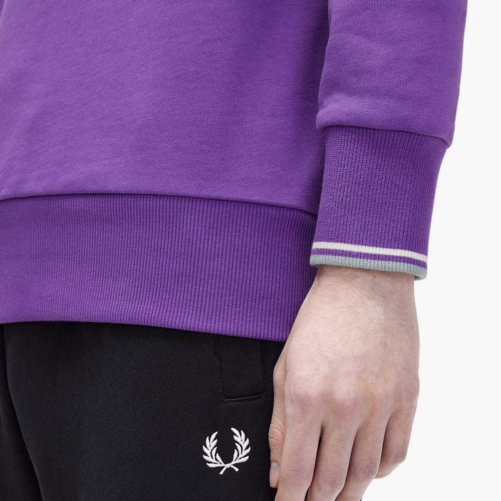 프레드페리 크루넥 스웻셔츠 에머시스트(Fred Perry Crew Neck Sweatshirt Amethyst/Ecru/Silver Blue) - 5