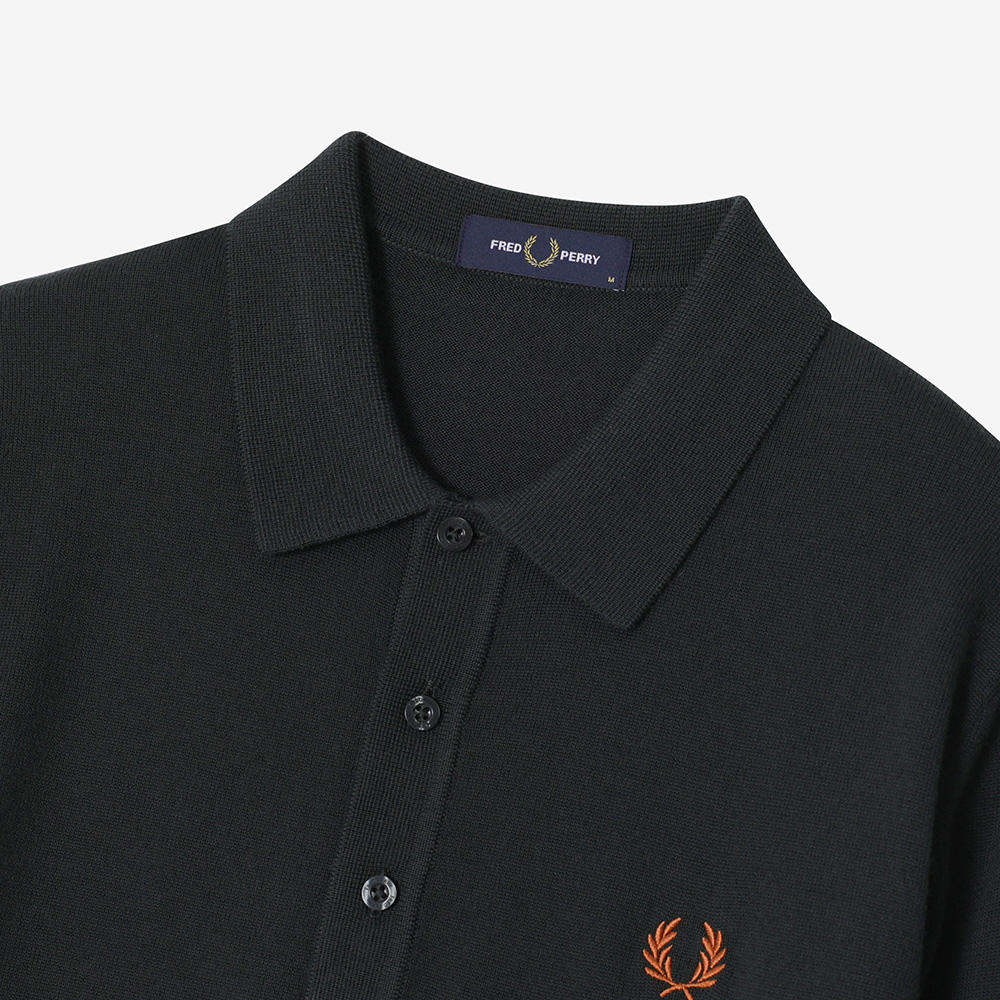 프레드페리 롱 슬리브 클래식 니트 셔츠 나이트그린(Fred Perry Classic Knitted Long Sleeve Shirt Night Green) - 3