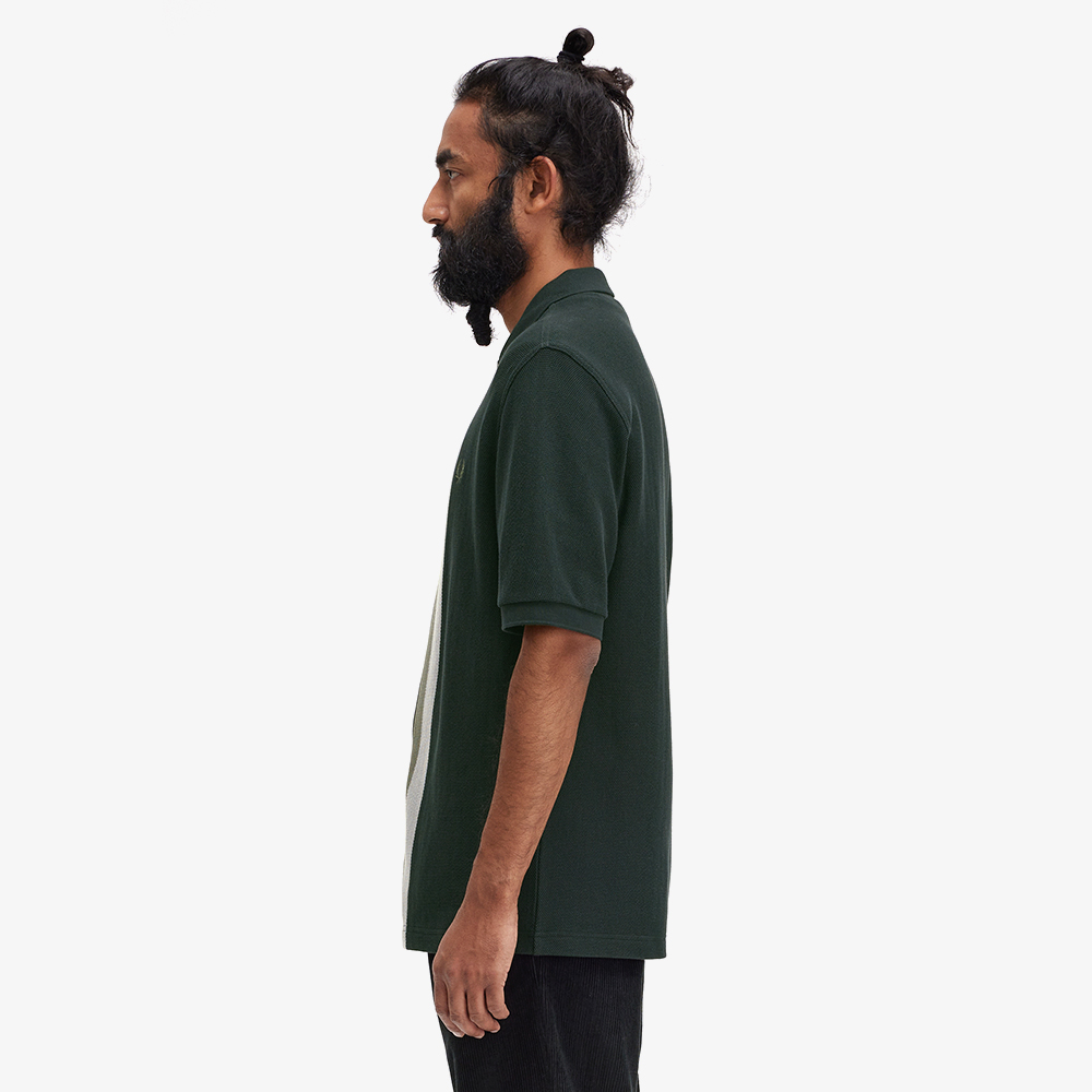 프레드페리 패널 버튼 스루 폴로 셔츠 나이트그린(Fred Perry Panelled Button Through Polo Shirt Night Green) - 3
