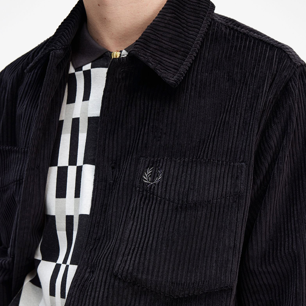 프레드페리 코듀로이 오버셔츠 블랙(Fred Perry Corduroy Overshirt Black) - 5