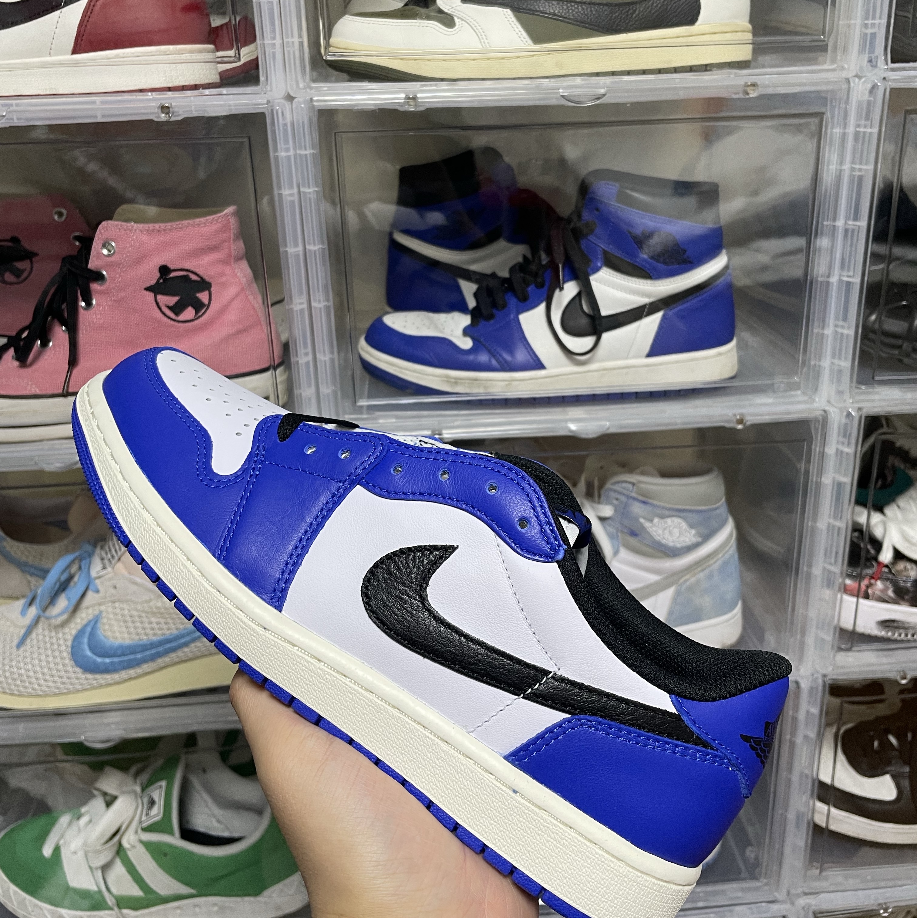 Jordan 1 Retro Low OG Game Royal, Jordan 1 Retro High Game Royal 착용 스타일 - 2