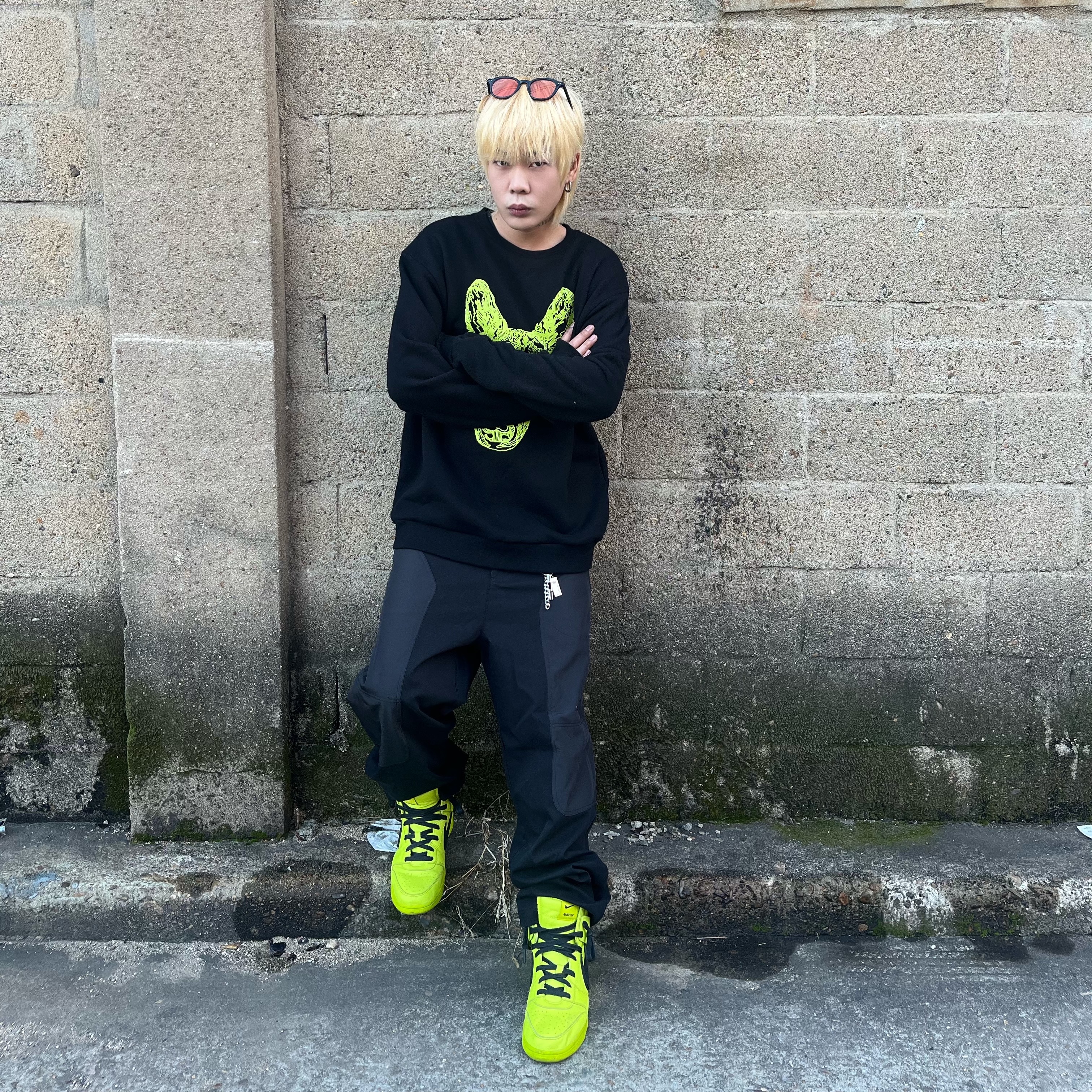Nike x Ambush Dunk High Flash Lime 착용 스타일 - 1